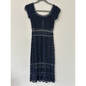 Womens Crochet Tunic Dress Size XS/S‎ Boho Festival Beach Cover-Up Body Con